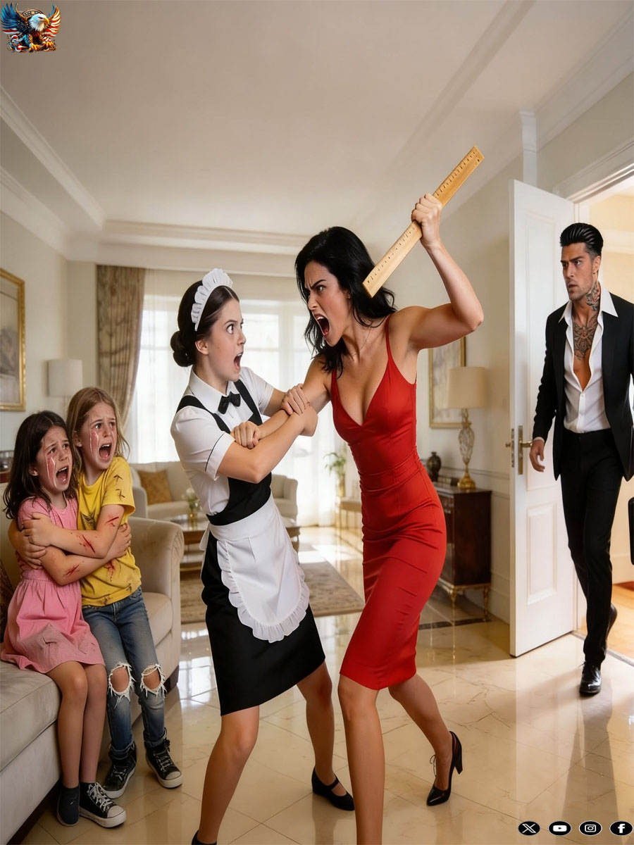 THE MAFIA BOSS CAME HOME EARLY AND SAW THE MAID TAKE THE SLAP MEANT FOR HIS DAUGHTER