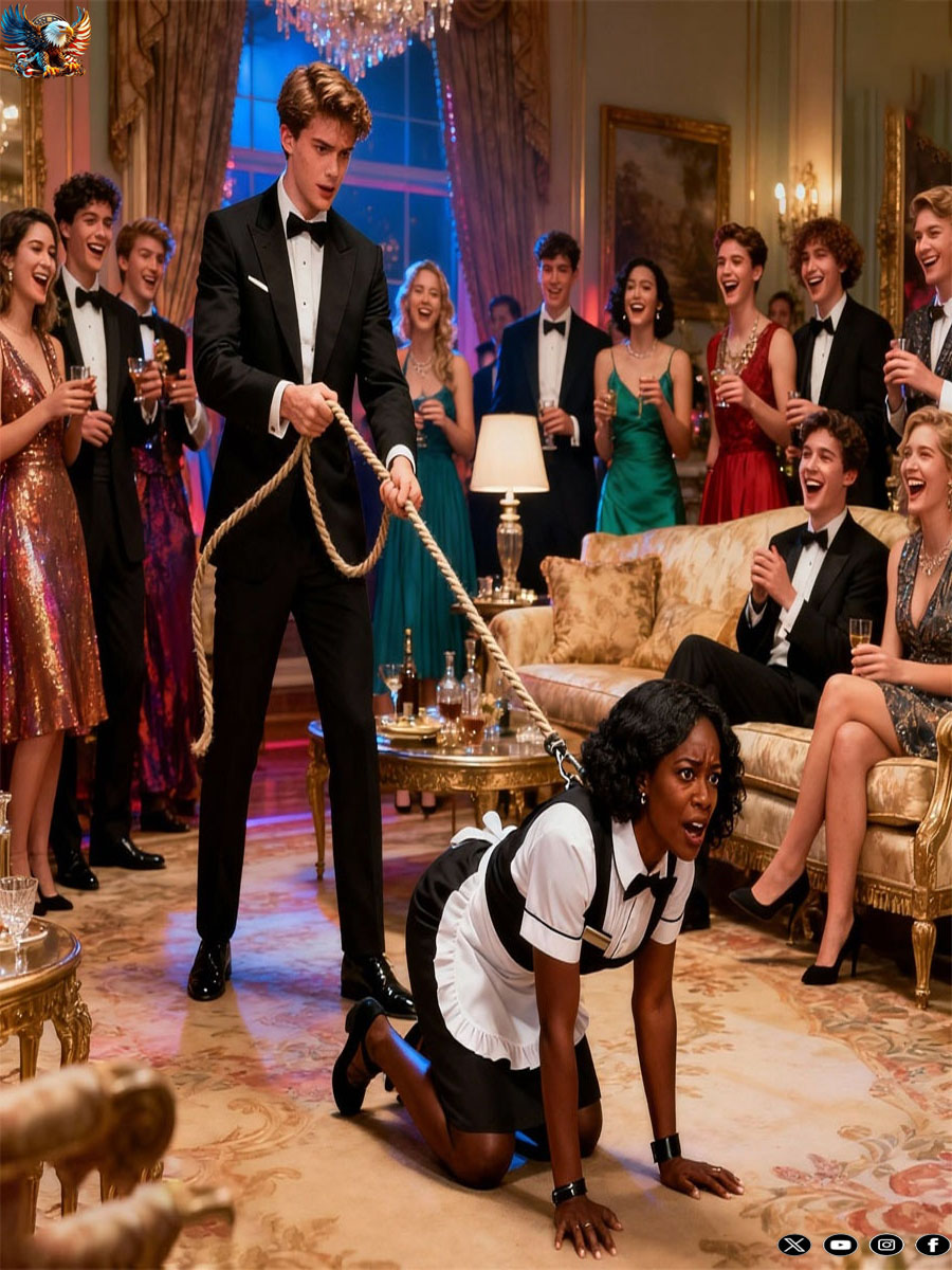 Rich Young Master Spends Money To Force Black Maid To Crawl Like A Dog Just For Fun – Her Reaction Shocks Everyone…