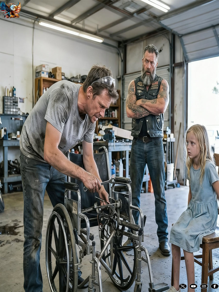 THE POOR MECHANIC BUILT A MIRACLE FOR A BIKER’S DISABLED DAUGHTER—THE NEXT MORNING 95 HELLS ANGELS CHANGED HIS LIFE