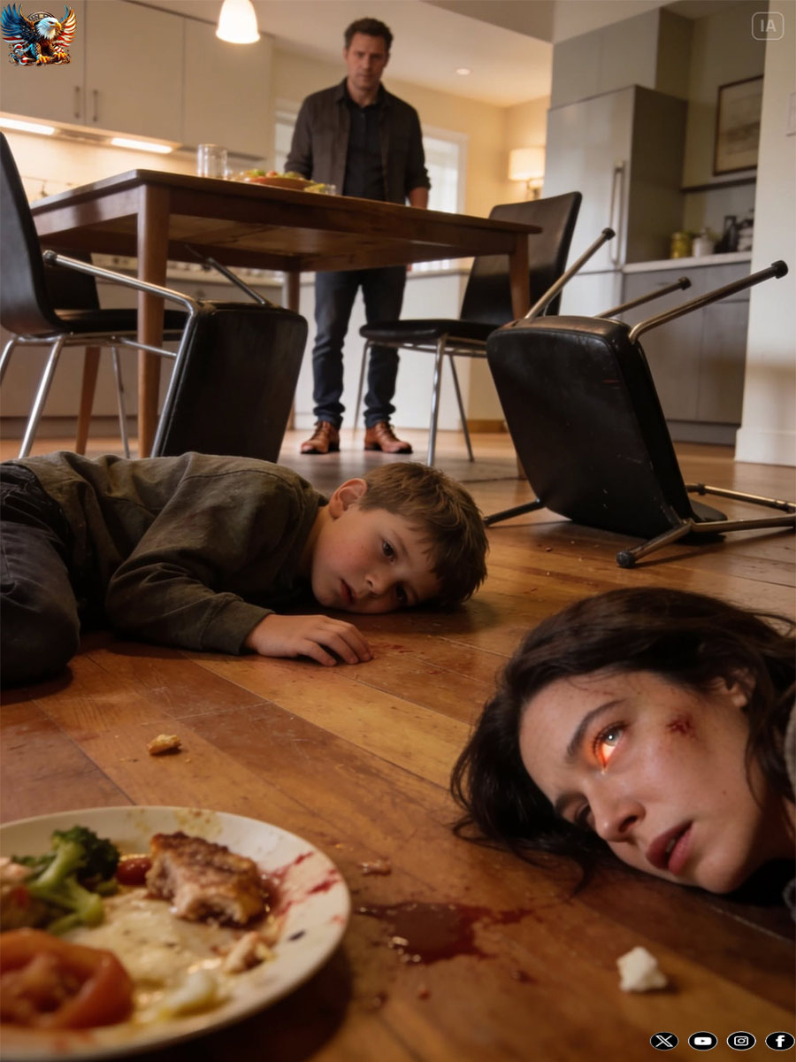 My husband cooked dinner, and right after my son and I ate, we collapsed.