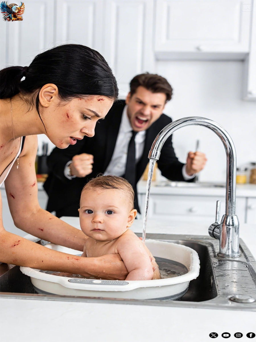 The billionaire fired the housemaid for bathing his baby in the kitchen sink…