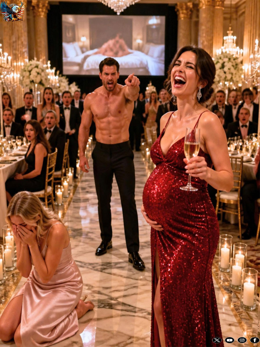 During our $10 million mansion housewarming party, I went up to the master suite to rest my heavy pregnant belly. When I opened the door, I found my fiancé and my young stepmother tangled in my custom silk sheets. I gasped, but he didn’t panic. He calmly got up, locked the heavy oak door, and smirked.