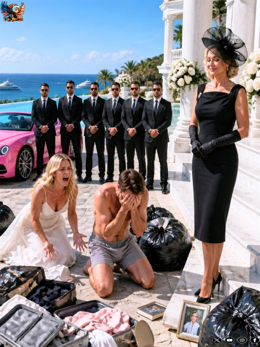My husband changed the locks on our mansion while I was at my mother’s funeral, texting me: “You took too long to grieve. Pack your things from the porch.” When I arrived, my clothes were stuffed into garbage bags next to his new girlfriend’s luxury car.