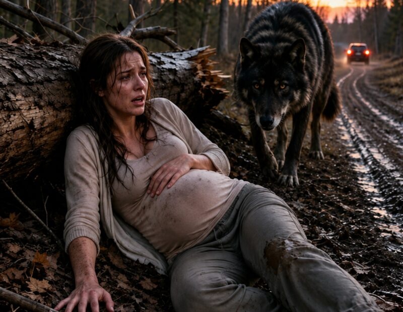 The husband abandoned his pregnant wife alone in the forest, hoping to get rid of her and take all of her money. When night fell, a gigantic wolf emerged from the deepest part of the woods, and what happened next was truly horrifying…