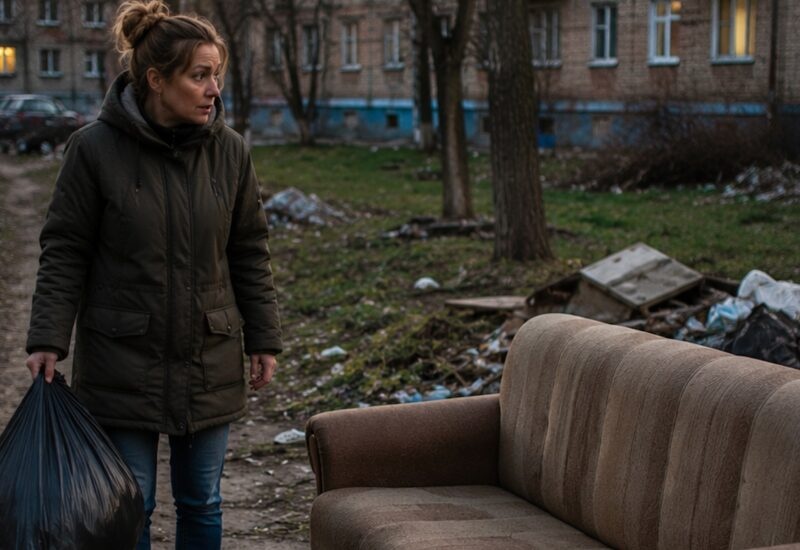 A woman took out the trash one morning and noticed an almost brand-new couch standing next to the dumpsters. She decided to take it home, never imagining that just a few hours later her husband would remove the upholstery and scream in horror, “Come here, quick… You have to see what’s inside!”
