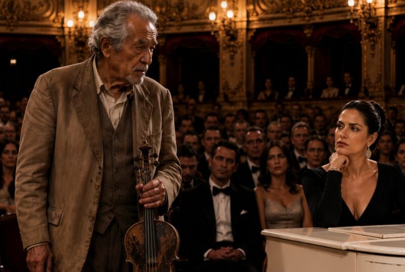A famous pianist publicly humiliated an old violinist, calling him a poor musician and trying to throw him off the stage, but just a few minutes later the man did something that left the entire audience frozen in complete shock