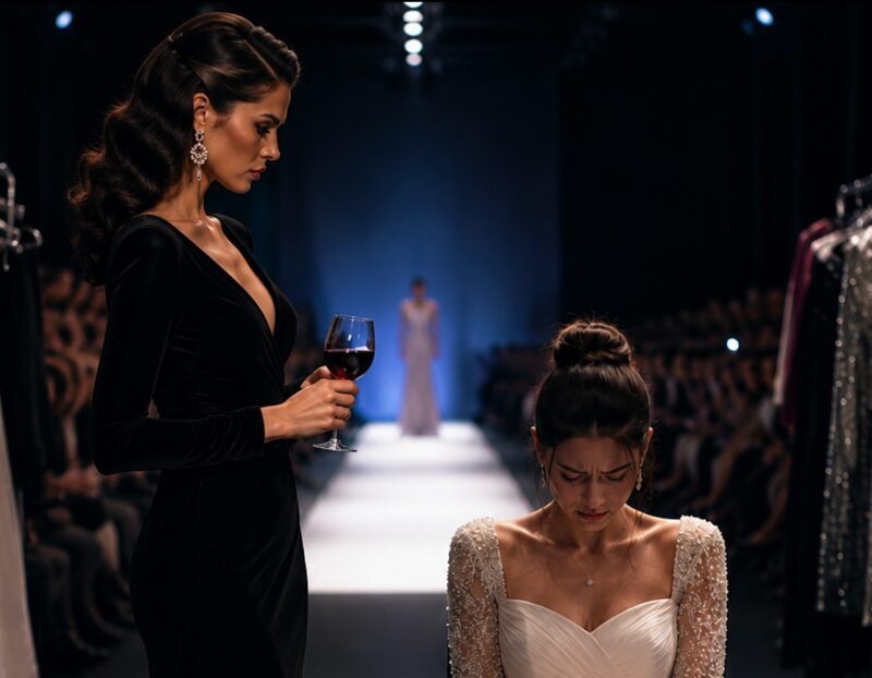 A model, consumed by jealousy, poured red wine all over the dress of a young woman in a wheelchair who was supposed to walk onto the runway as the star of the show. But she could never have imagined what would happen when that young woman appeared before thousands of spectators…