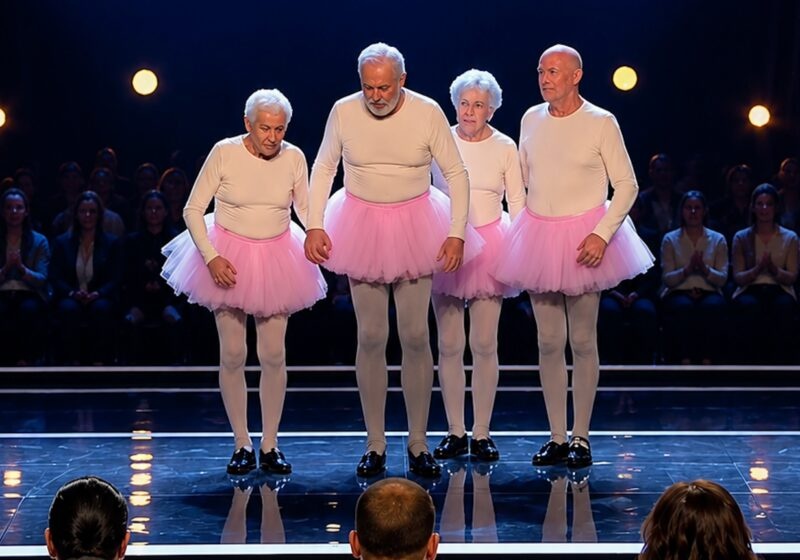 Four old men wearing ballet tutus came to a talent show: the audience and the judges did nothing but laugh at them, calling them crazy, but when the music started, they did something that left the entire theater in complete shock…