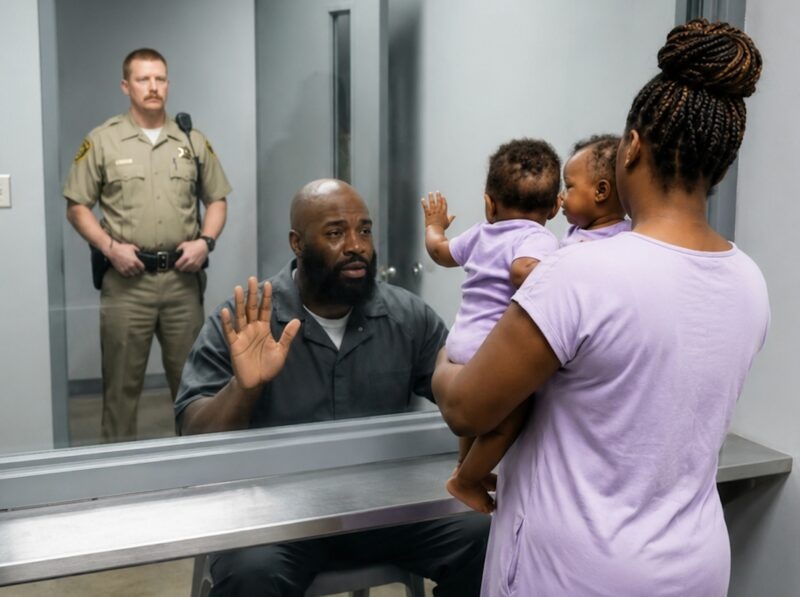 “I dreamed so much of holding them in my arms, even just once…” the prisoner whispered as he saw his newborn children through the prison glass for the very first time. No one could have imagined what the stern guard would do just a few minutes later…