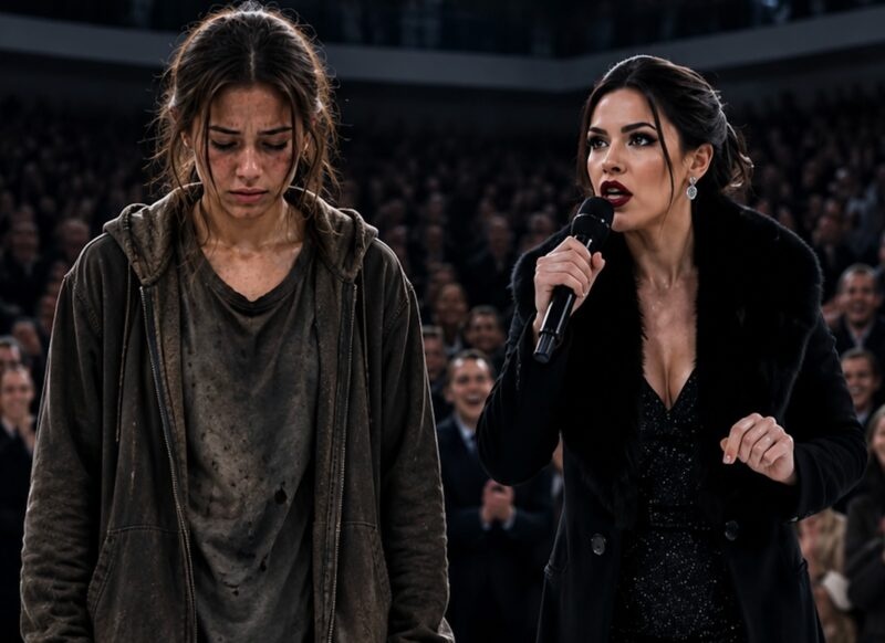 A homeless woman came to a figure skating competition hoping to win the cash prize, but the judges and other contestants began mocking her because of her appearance—until she did something that left the entire arena in shock…