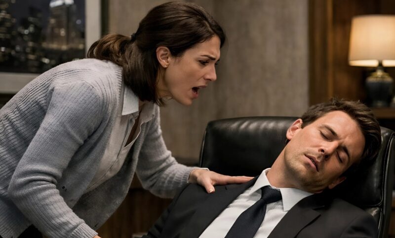 A millionaire pretended to lose consciousness in his office to test his new secretary, but when he heard what she was quietly whispering on the phone, he was completely shocked by what he heard