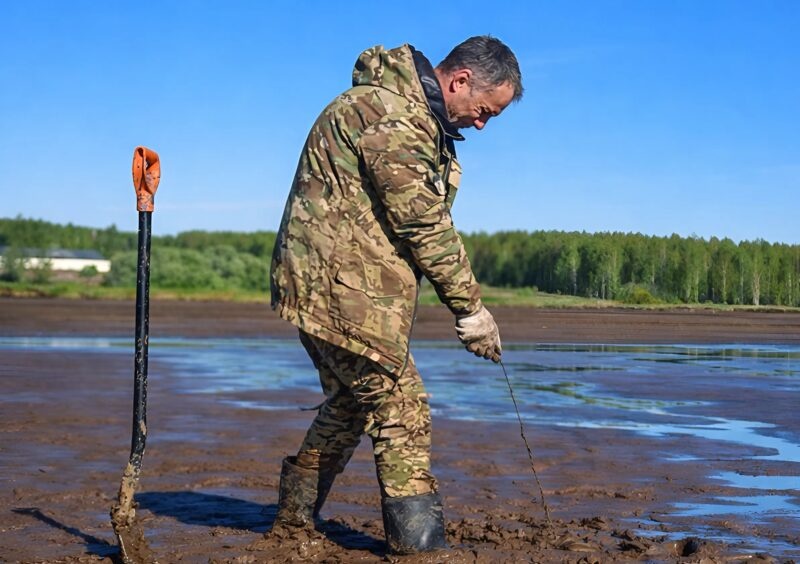 The fisherman pulled on the wire and dragged a strangely shaped object out of the mud: when he washed the dirt off the find, he was shocked when he realized what it was