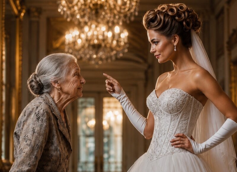 “This wedding is only for special guests!” — the bride tried to throw an elderly woman in old clothes out of the wedding and humiliated her in front of everyone. But what the groom did in response shocked not only the guests, but even the bride herself