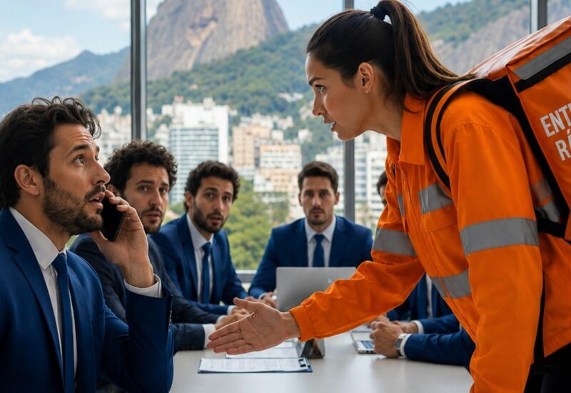 A billionaire was desperately searching for an interpreter for negotiations with important investors when a simple pizza delivery girl offered her help: everyone laughed at her until the young woman did this…