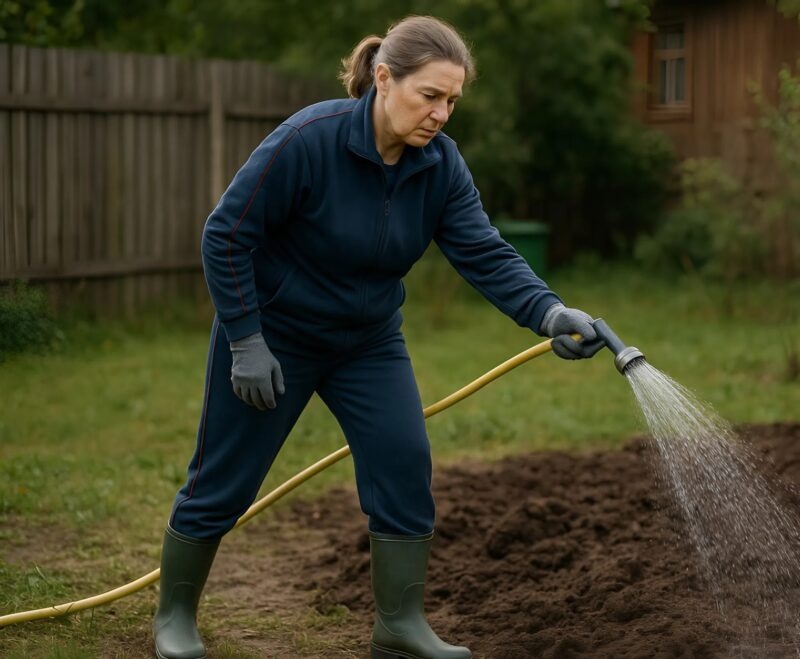 The neighbor watered the same patch of ground every day, where nothing grew: when the police arrived, they found something horrifying