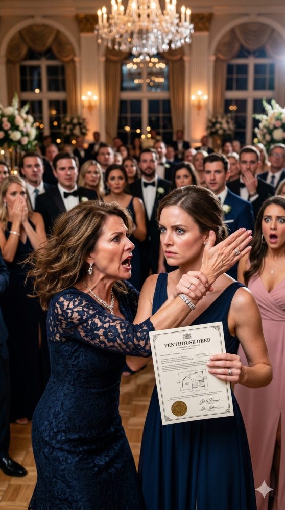 I bought my penthouse with my own money, my own sweat, my own sleepless nights—so when my mother slapped me at my sister’s wedding and hissed, ‘Give it to her, or don’t call yourself family,’ something inside me broke. Then my sister smiled and said, ‘It was always supposed to be mine.’ They thought shame would silence me. They had no idea I was about to uncover something far worse.