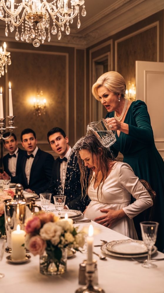 I drove forty minutes for Sunday lunch, seven months pregnant, only to find my seat taken by my husband’s mistress. ‘Use the side door,’ my mother-in-law snapped—then dumped ice water over me as everyone watched. Even my husband said nothing. But when I whispered, ‘Reed… come get me,’ I had no idea that one call would expose seven months of lies—and destroy everything they thought they controlled.