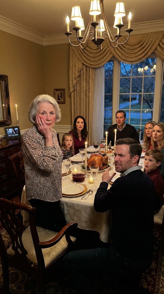 I spent all day making Thanksgiving dinner perfect, only for my son to walk in late, insult me in front of everyone, and then slap me across the face at my own table. The room went silent. I touched my cheek, looked him in the eye, and said, “Thank you for making everything clear.” He thought he had humiliated me. He had no idea that was the moment I decided to erase him from my life forever.
