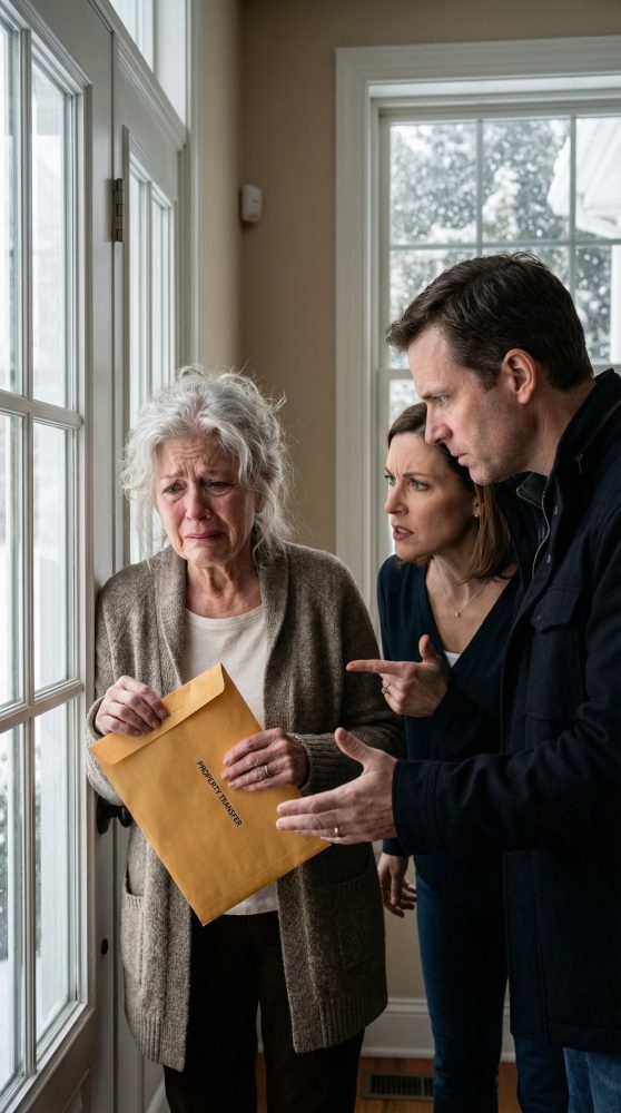 They thought I was just a frail 71-year-old mother living off a small pension—until my son slammed the papers on the table and said, ‘Sign the house over, Mom. Today.’ When I refused, my daughter-in-law hissed, ‘Then don’t blame us for what happens next.’ I never imagined Bradley—my own son—would choose greed over blood. But the moment I saw the look in his eyes, I knew this betrayal was only the beginning…