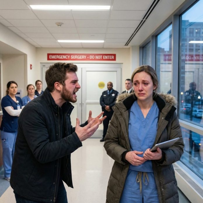 “Where were you? My father is dying!” Luke shouted in the middle of a Chicago hospital hallway, his voice cutting through the silence like a blade. The exhausted surgeon in front of him said only, “I’m sorry. We need to move now.” Two hours later, she saved his father’s life—then walked away without a word. What Luke learned moments after would leave him shattered, ashamed, and forever changed.