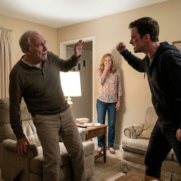 I raised my son alone for twenty years after my wife died, so when he looked me in the eye and said, ‘If you won’t give me the money, then you’re dead to me,’ I thought that was the worst pain a father could feel. I was wrong. Seconds later, his fist was coming straight at my face—and the secret I had hidden for years was about to destroy everything.