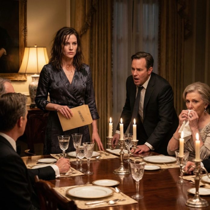 I thought being humiliated at my mother-in-law’s dinner table was the worst thing Daniel could do to me, until he threw hot soup in my face and snarled, “You have ten minutes to get out of my house.” I looked him dead in the eye, held up the envelope, and said, “No, Daniel—you have ten minutes before your entire life disappears.” What happened next destroyed everything they thought they controlled.