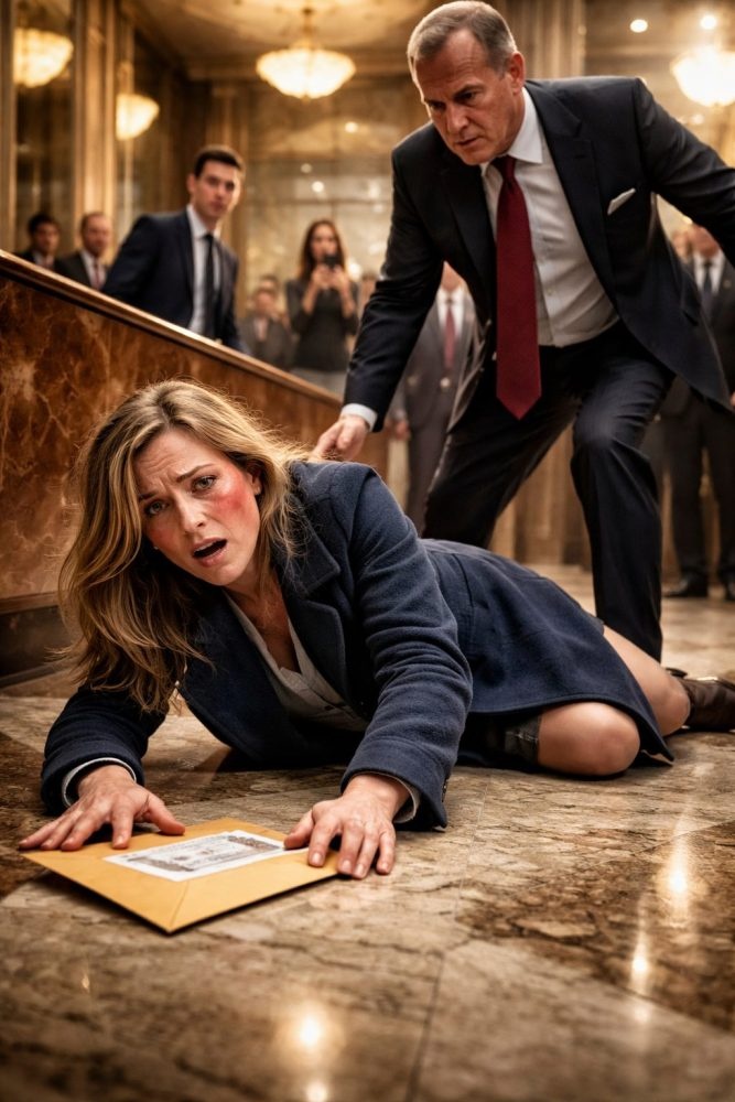 I walked into a Manhattan bank with a $50,000 check, expecting a simple transaction—until the teller smirked, “This isn’t a shelter.” When I begged, “Please, just verify it,” the manager stepped closer and spat, “Get out, you filthy beggar.” Then his hand slammed across my face, and I crashed onto the marble floor in front of everyone. I thought the humiliation was over. I was wrong.