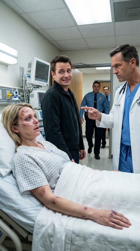My husband controlled and abused me every day. One day, I fainted. He rushed me to the hospital, making a perfect scene: “She fell down the stairs.” But he didn’t expect the doctor to notice signs that only a trained person would recognize. He didn’t ask me anything — he looked straight at him and called security: “Lock the door. Call the police.”…