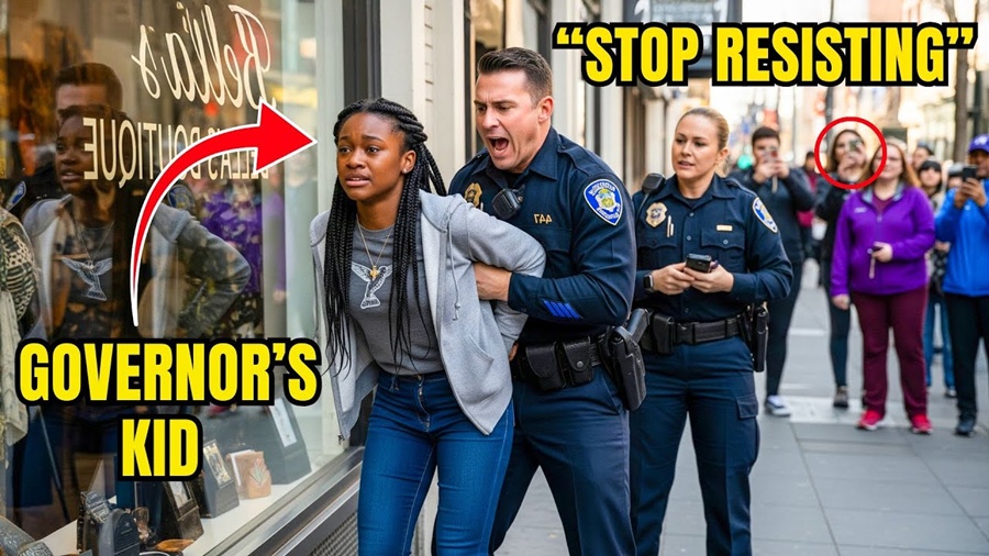 Cops Humiliated Black Girl in Public — The Truth Exploded When Her Governor Dad Arrived!