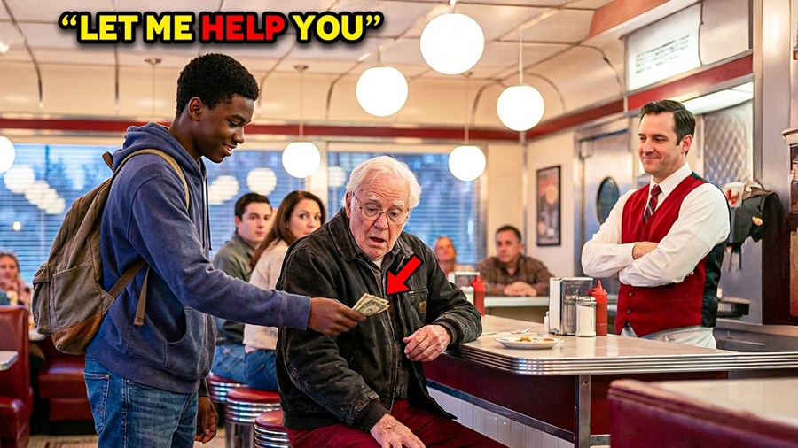 Broke Student Quietly Paid for Embarrassed Veteran’s Bill—Next Day, His Life Changed Forever