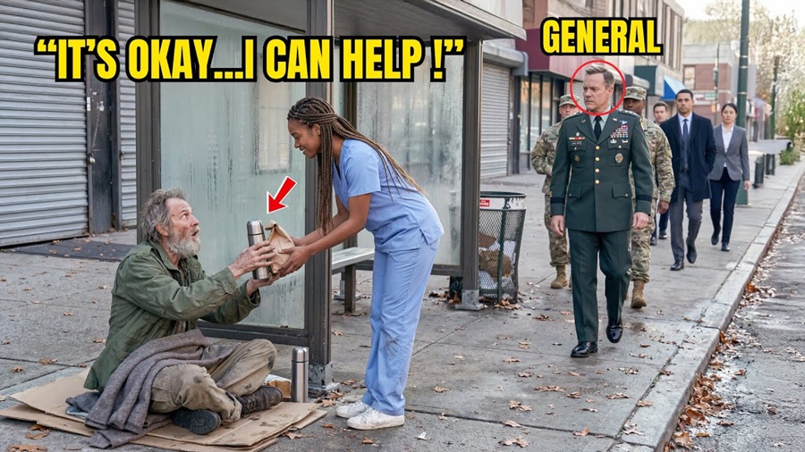 Black Girl Brought Breakfast to Old Man Daily One Day, Military Officers Arrived at Her Doors