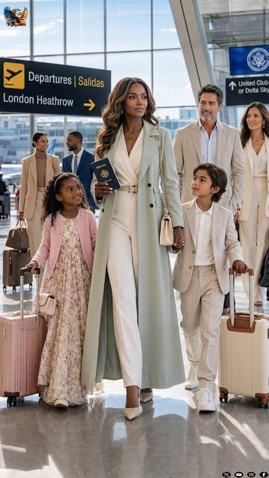 Eight minutes after the divorce, he said there was nothing to divide… so she took her children and the evidence to the Mexico City International Airport (AICM).