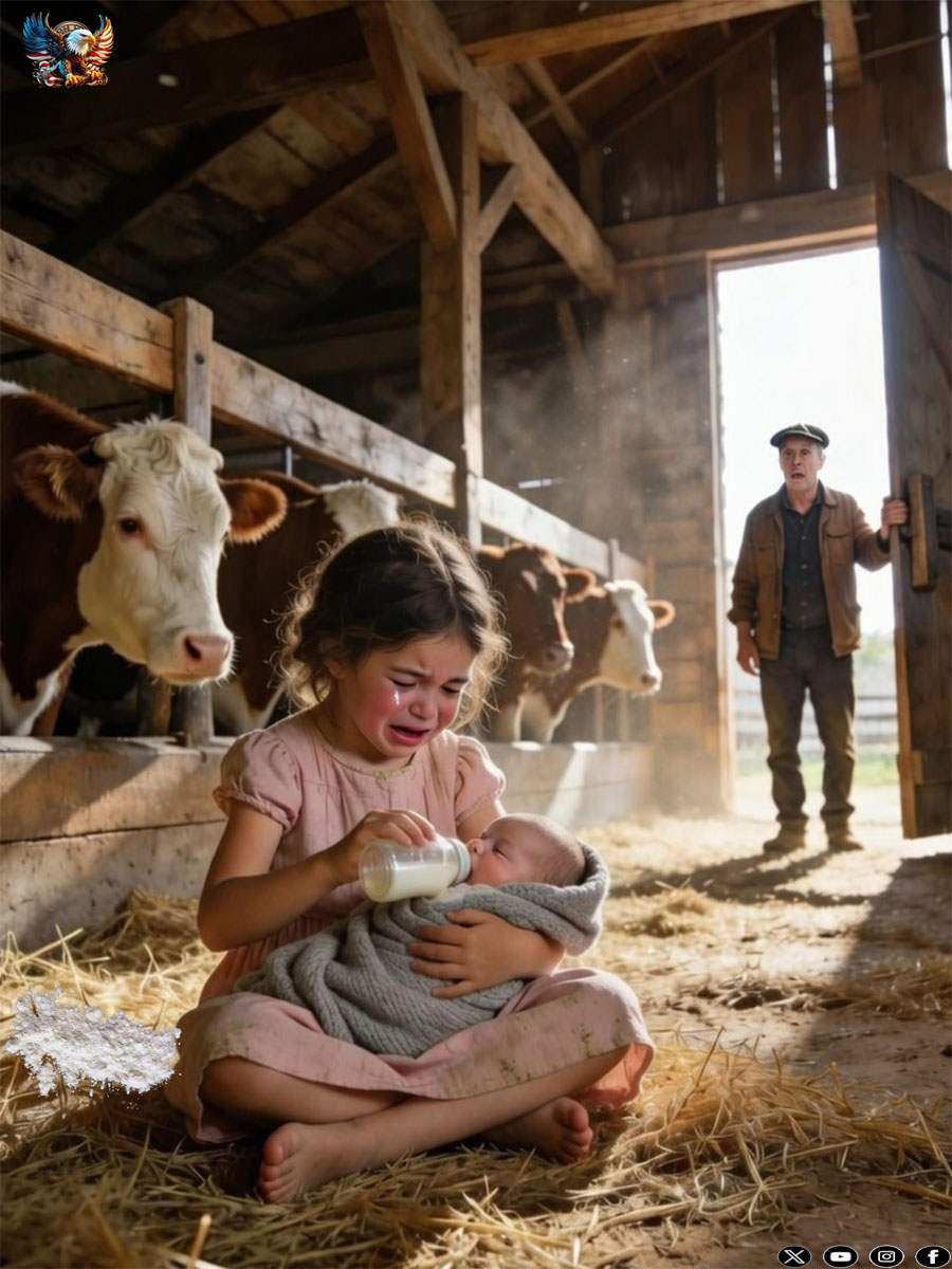“I’m Sorry, Sir… I Don’t Have Any Money for Milk,” the 7-Year-Old Beggar Whispered at 5:30 A.M — But When the Texas Rancher Followed Her Through the Rain and Discovered Where She Was Hiding With a Starving Baby, He Uncovered a Shocking Abandonment Plot and a Custody Battle No One Saw Coming