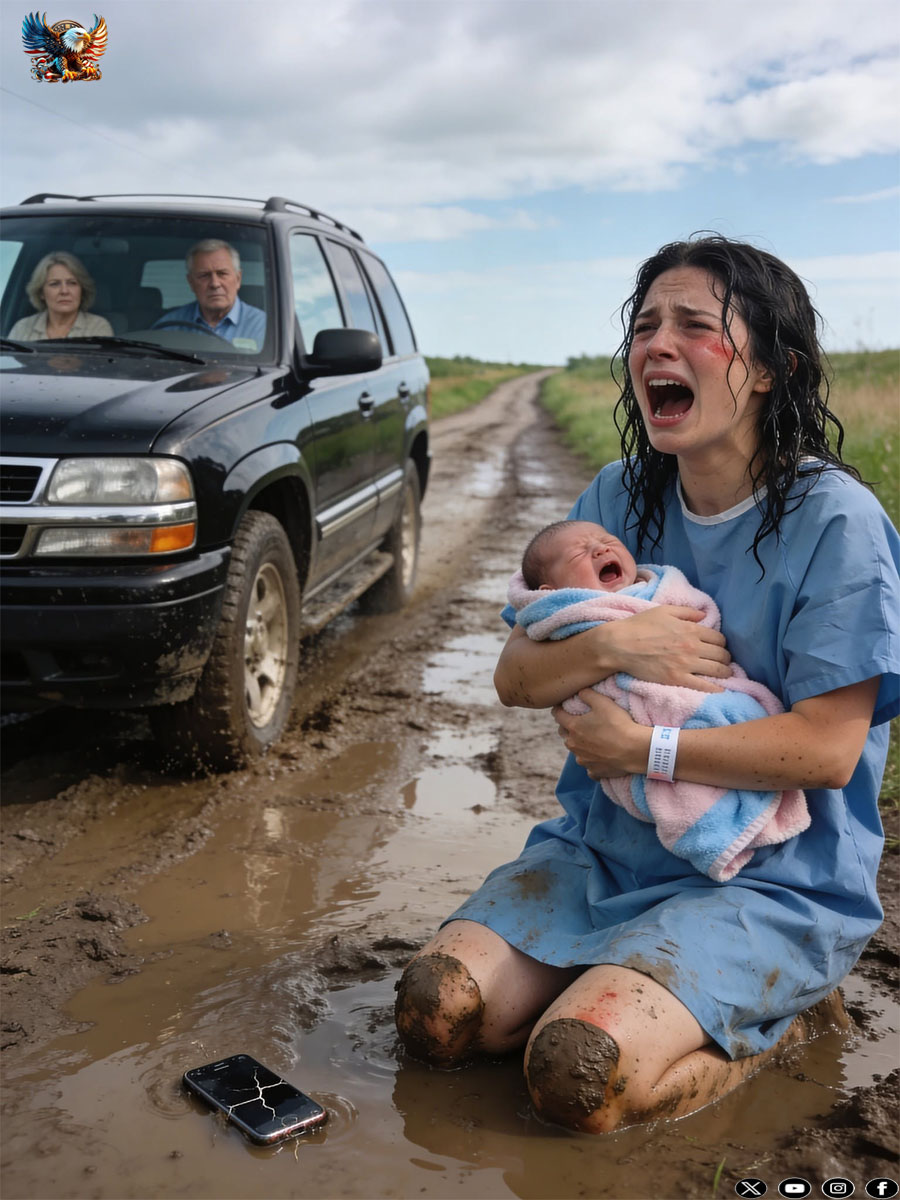 My parents abandoned me and my newborn in a storm, forcing us to walk twelve miles home from the hospital. My mother laughed and said, “Maybe the rain will wash the weakness out of you.”