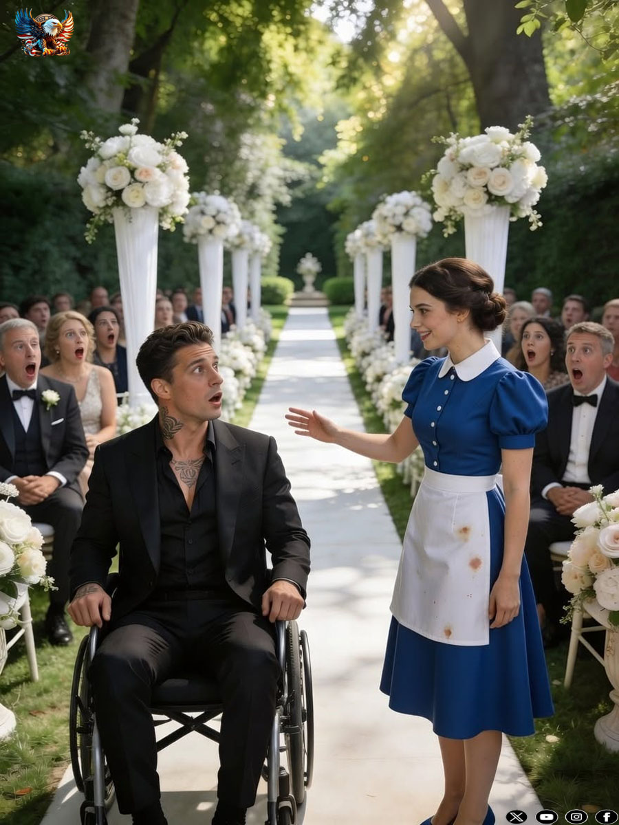 The Mafia Boss Was Left Alone in His Wheelchair on His Wedding Day… Then the Housekeeper Did Something That Shocked Everyone