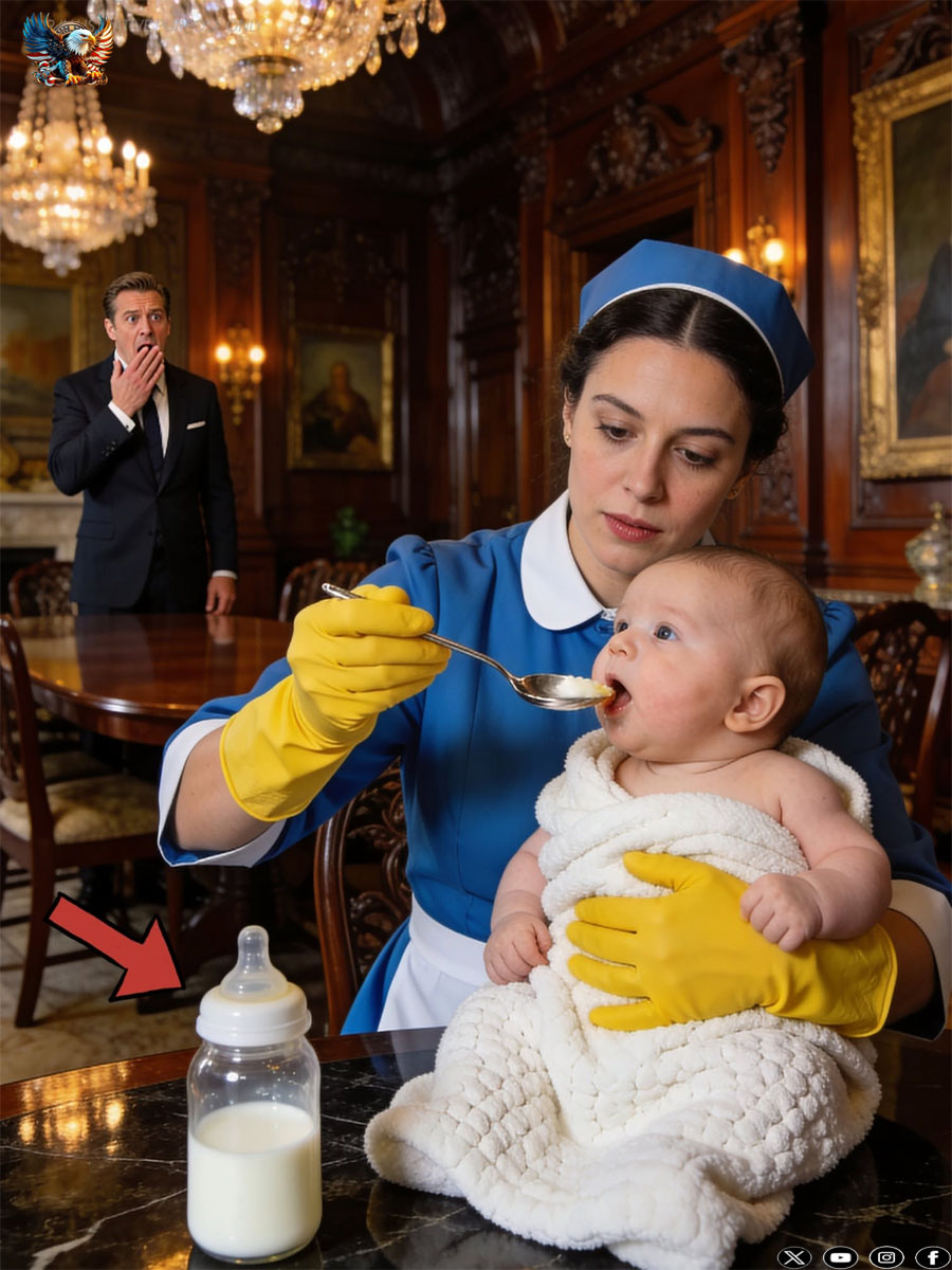 The Millionaire’s Baby Was Fading Day by Day — and No Doctor Had Answers. Only the Housekeeper Noticed the Fatal Detail in His Bottle…