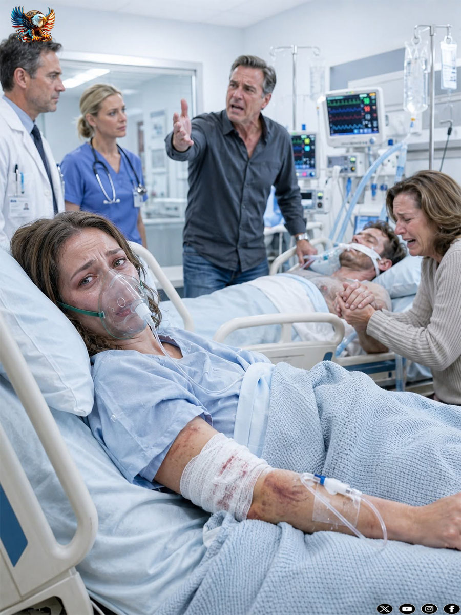 After my brother and I were rushed into surgery from the same c:rash, my parents pointed at my bed and ordered, “Save him first. She’s always been expendable.” My mother even whispered, “Take whatever he needs from her.” They thought I was unconscious—but I heard everything. Then a mysterious woman stormed in, revealed I was the hospital owner’s missing daughter, and by sunrise, my parents were arrested, disinherited, and begging me for mercy.