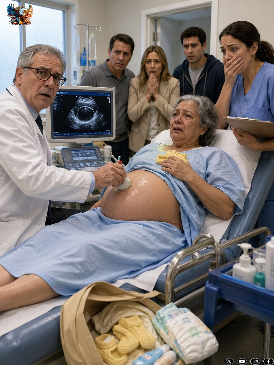 At 66, she arrived at the gynecologist’s office claiming she was 9 months pregnant. The doctor turned on the ultrasound, looked at the screen… and the blood drained from his face.