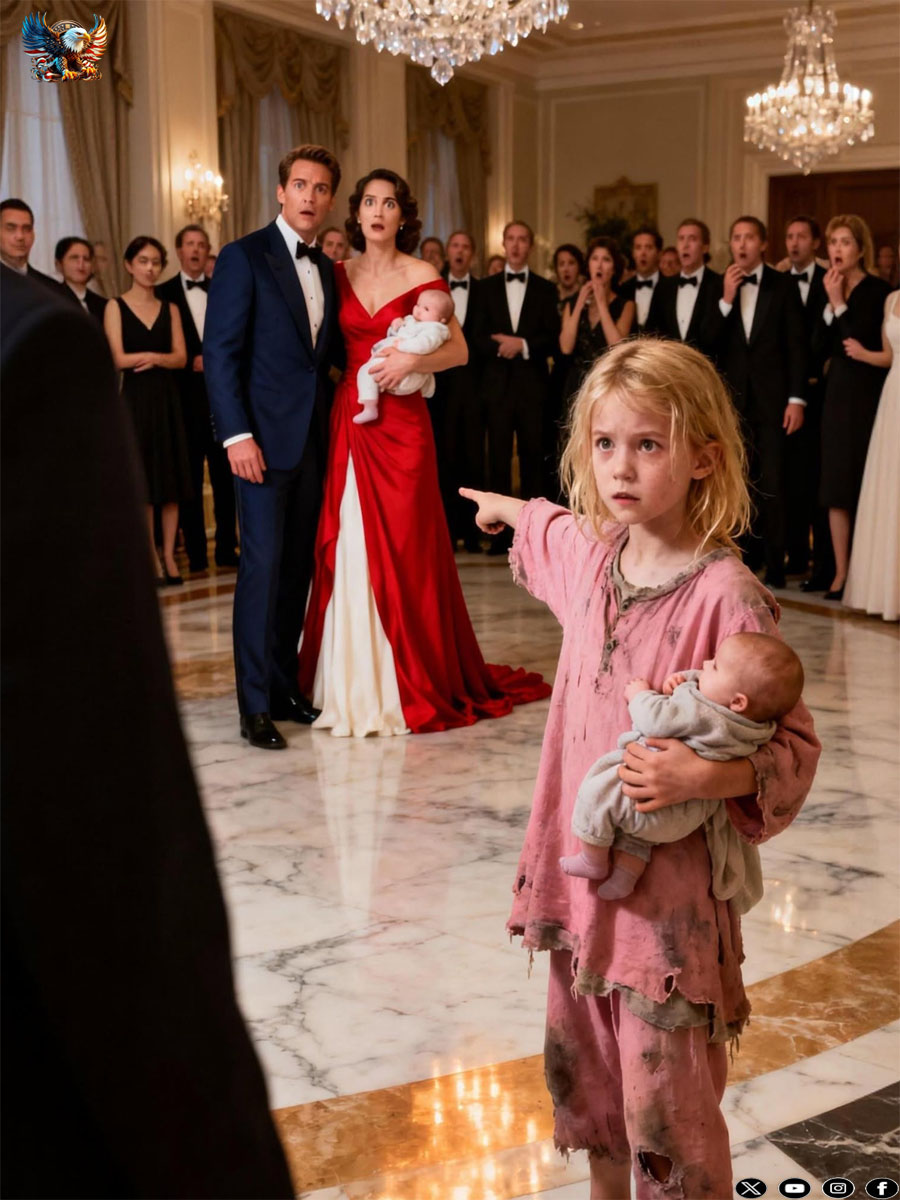 A Billionaire Was Celebrating His Engagement—Until a Homeless Girl Crashed the Party With a Baby in Her Arms and Pointed at the Bride, Freezing the Entire Room…