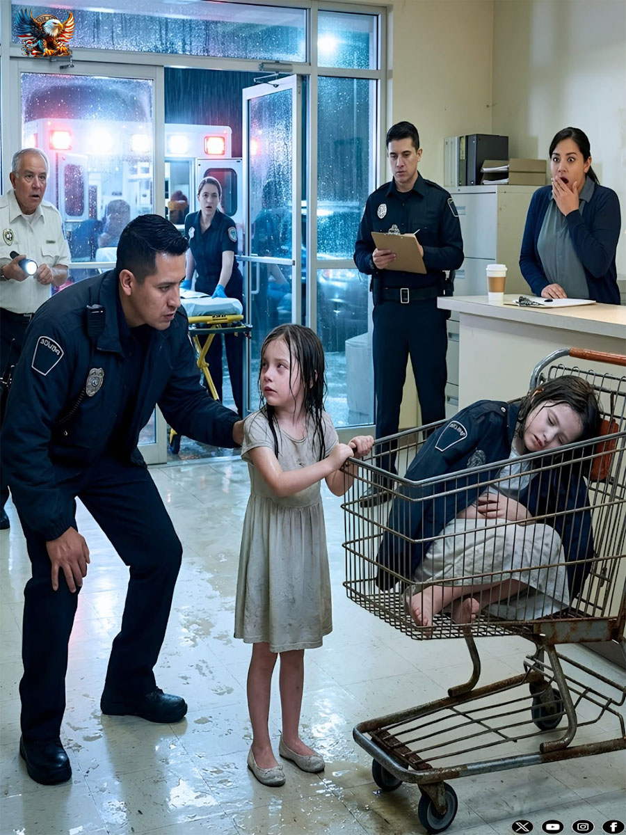 “Dad put something in my sister’s tummy,” a little girl said as she arrived at the police station with her twin sister. The truth left the officer stunned.