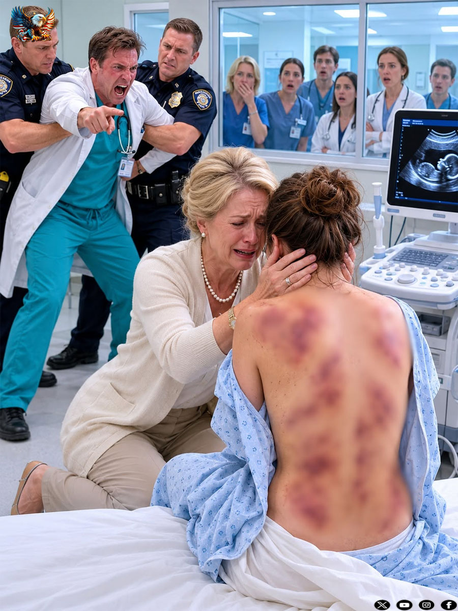 At the VIP clinic, I was helping my nine-month pregnant daughter out of her clothes for her final ultrasound. When her shirt dropped, I stopped breathing.