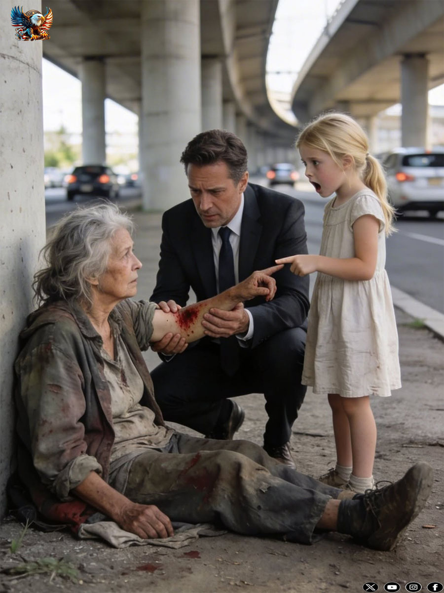 Everyone ignored the elderly homeless woman… until a billionaire’s daughter whispered, “Dad… she has the same birthmark as you.”
