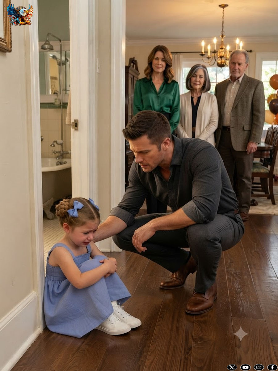 My five-year-old daughter hid from her aunt at a family gathering and quietly asked, “Daddy… am I supposed to say sorry?” Moments later, one small test exposed the truth my parents were desperate to cover up.