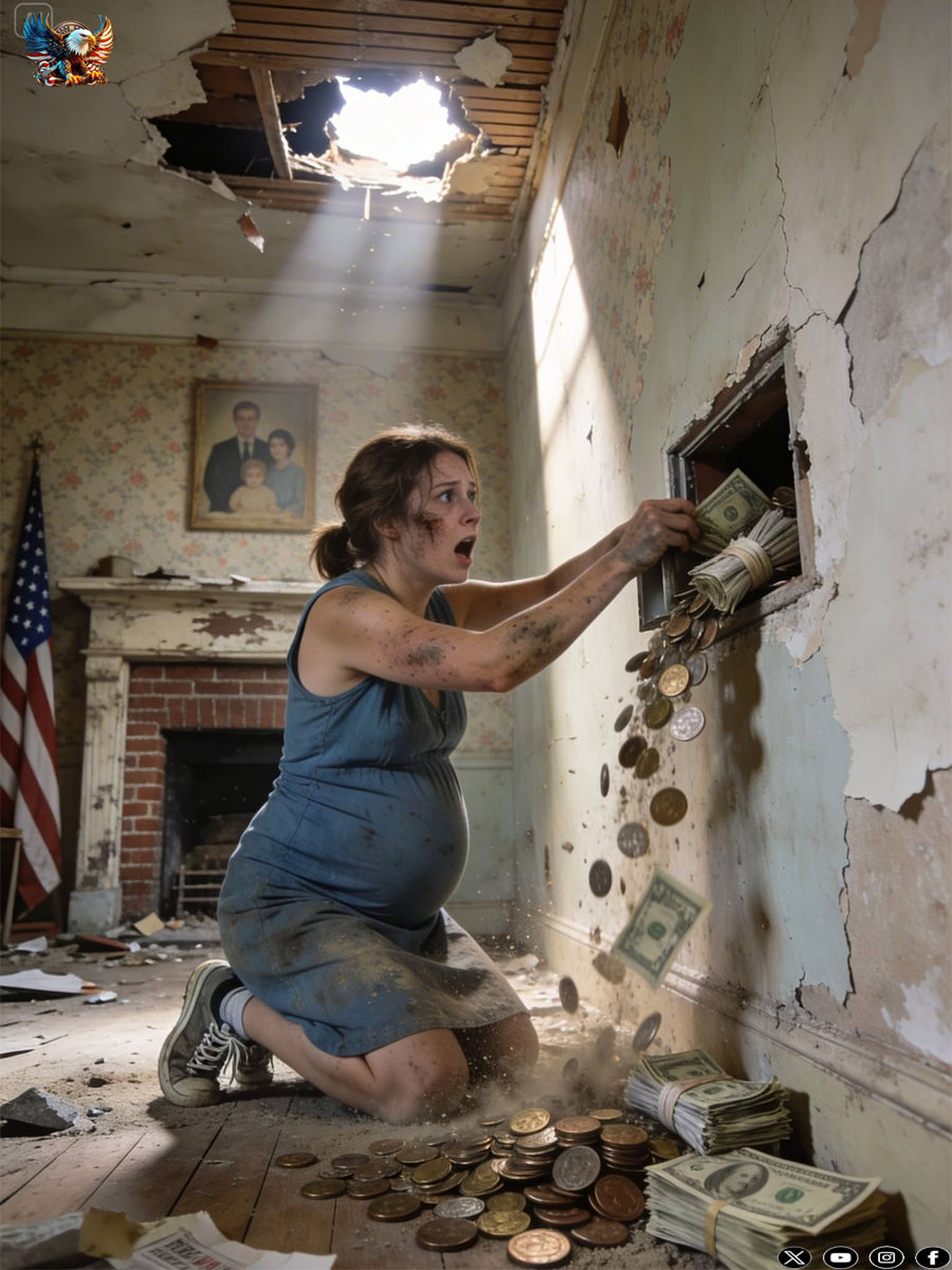 A pregnant widow bought a crumbling house for almost nothing… but what she uncovered behind an old painting would change her life forever.