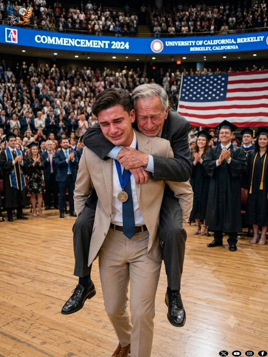 Everyone mocked the father who carried his son for 10 years, until at graduation the boy revealed: “I studied to save you,” and left the town speechless.