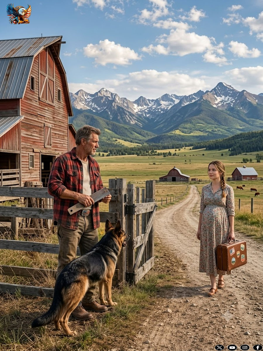 The pregnant woman sought refuge at an abandoned ranch, but when her ex arrived armed, the old soldier discovered who the baby really was.