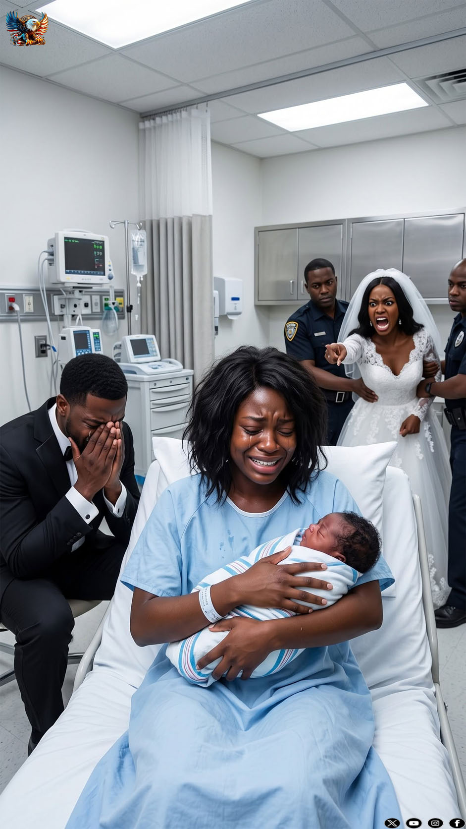 Two hours after my ex-husband said “I do,” he walked into my hospital room with his bride still wearing her wedding dress. I had just given birth. He wasn’t there to meet our daughter. He was there to make me sign an NDA. But ten minutes later, his face went pale, his new bride looked terrified, and neither of them was prepared for what came next…
