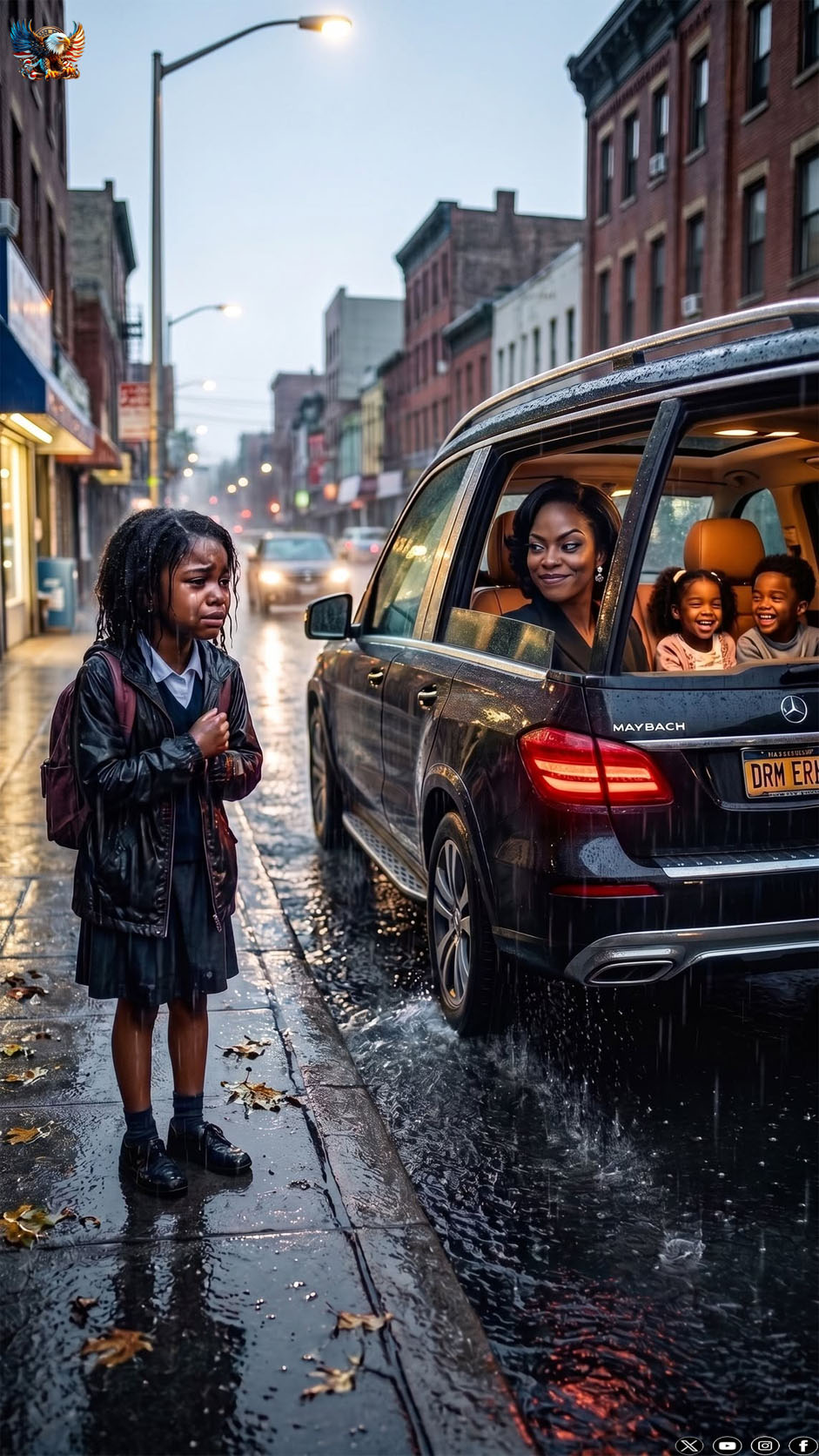 “Your child is too dirty for my luxury car,” my sister sneered, leaving my daughter in a storm. I stayed silent. At dinner, her card suddenly declined, and she panicked as her phone began blowing up…