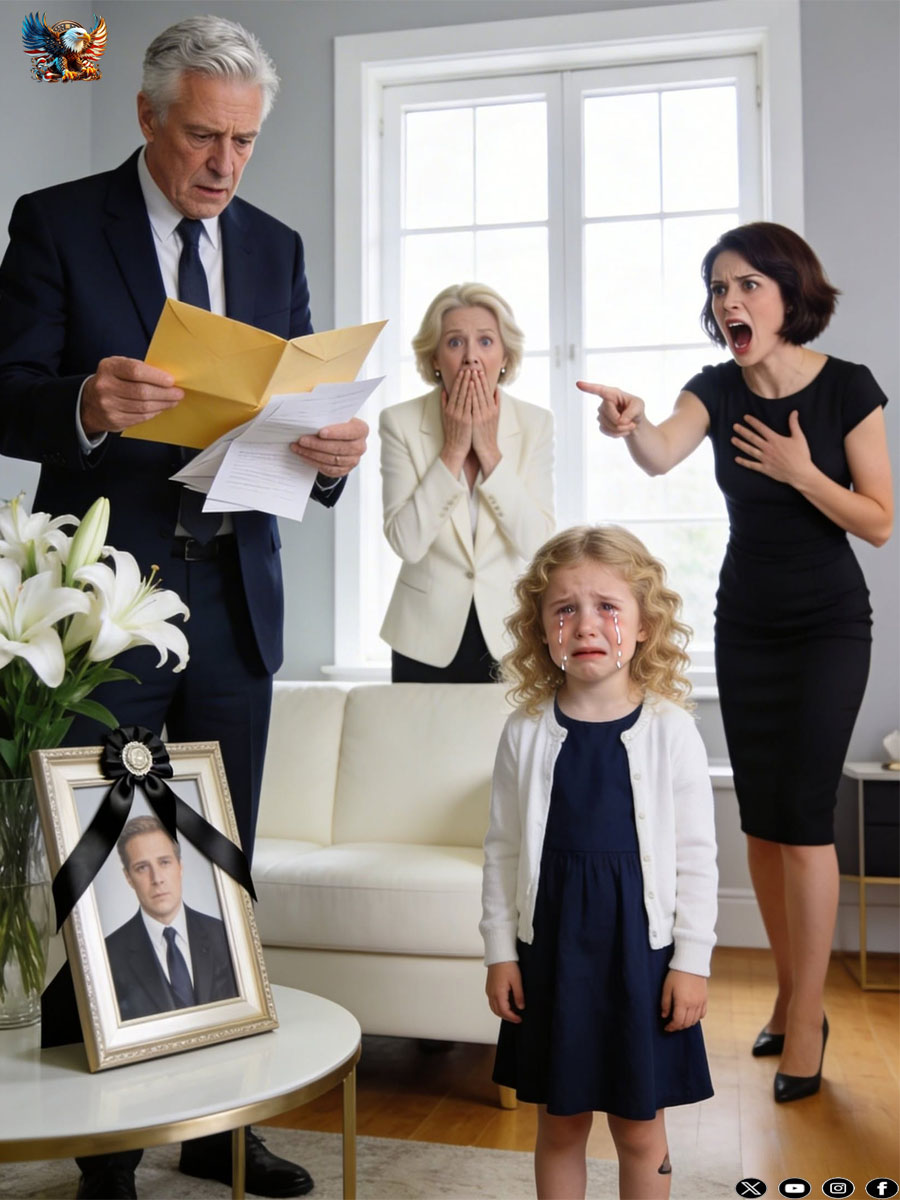 I called my parents to tell them my husband had p@ssed away, but they were too busy celebrating my sister’s birthday to care. Days later, they showed up at my door asking for half of his inheritance—until my eight-year-old daughter handed them an envelope that made their hands tremble.