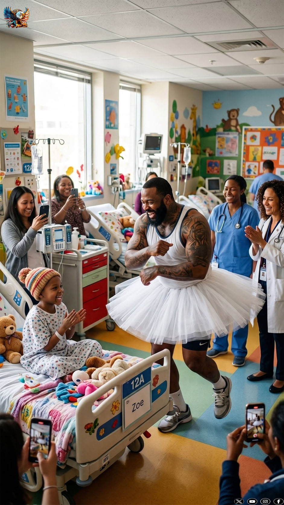 My tattooed biker dad danced ballet to make me smile during my medical treatments. People laughed, but he shrugged: “If she’s smiling, that’s all that matters.” The next morning, a roar of engines shook my window. Dozens of bikers blocked our street. A loudspeaker boomed: “He thought nobody noticed what he did…” What they did next left my tough dad in tears.